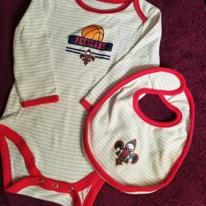 NBA New Orleans Pelicans Long Sleeve Onesie